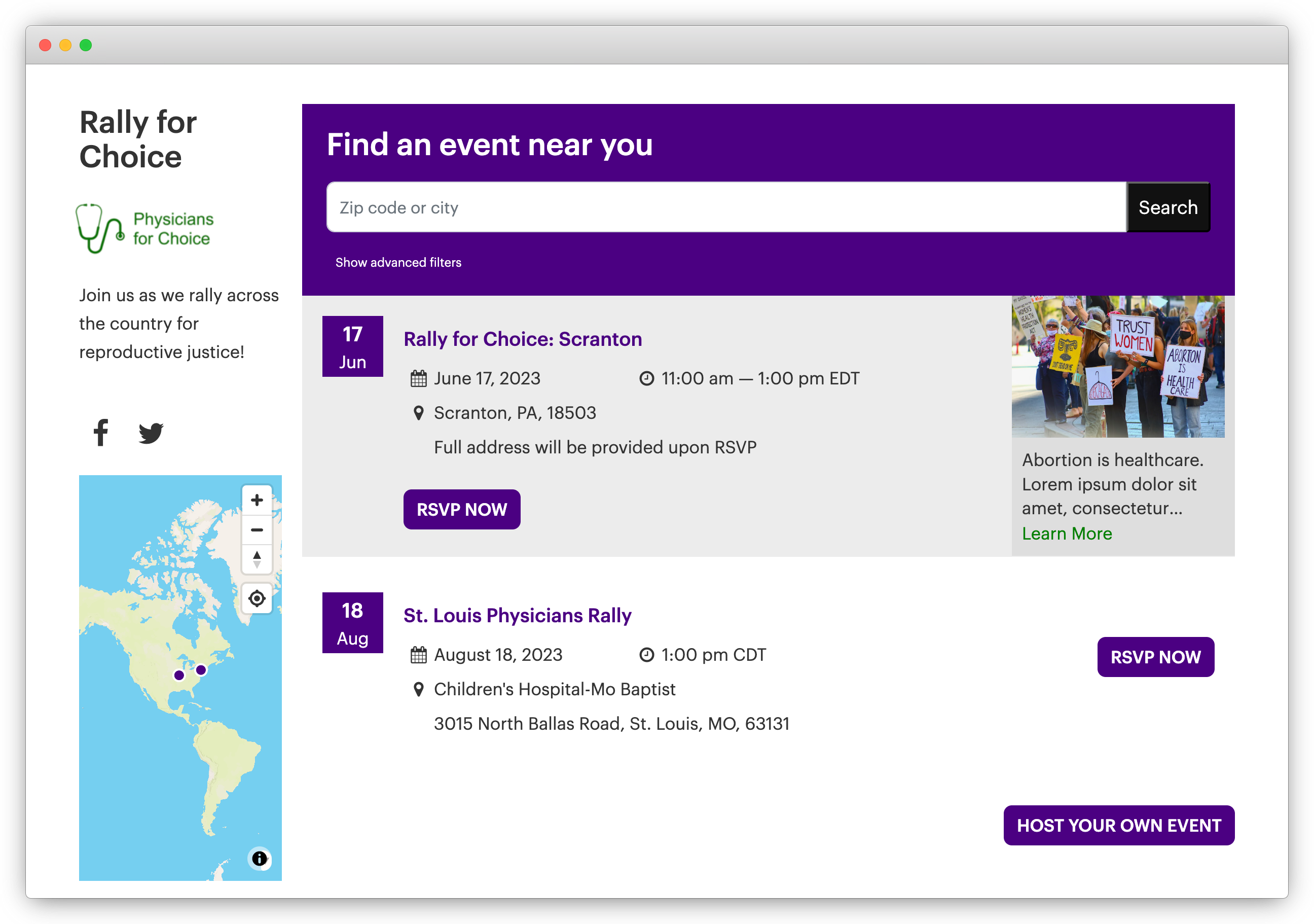 ControlShift's calendars feature makes it easy to manage hundreds of member-hosted events.